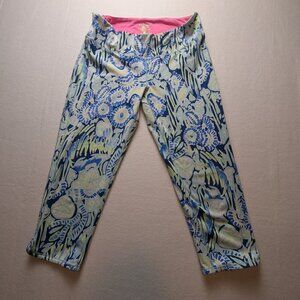 GUC Lilly Pulitzer Luxletic Weekender Cropped Legging Indigo Sunset Large